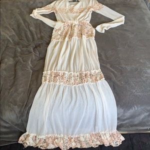 Nisodileda long see thru nude maxi dress 1 size